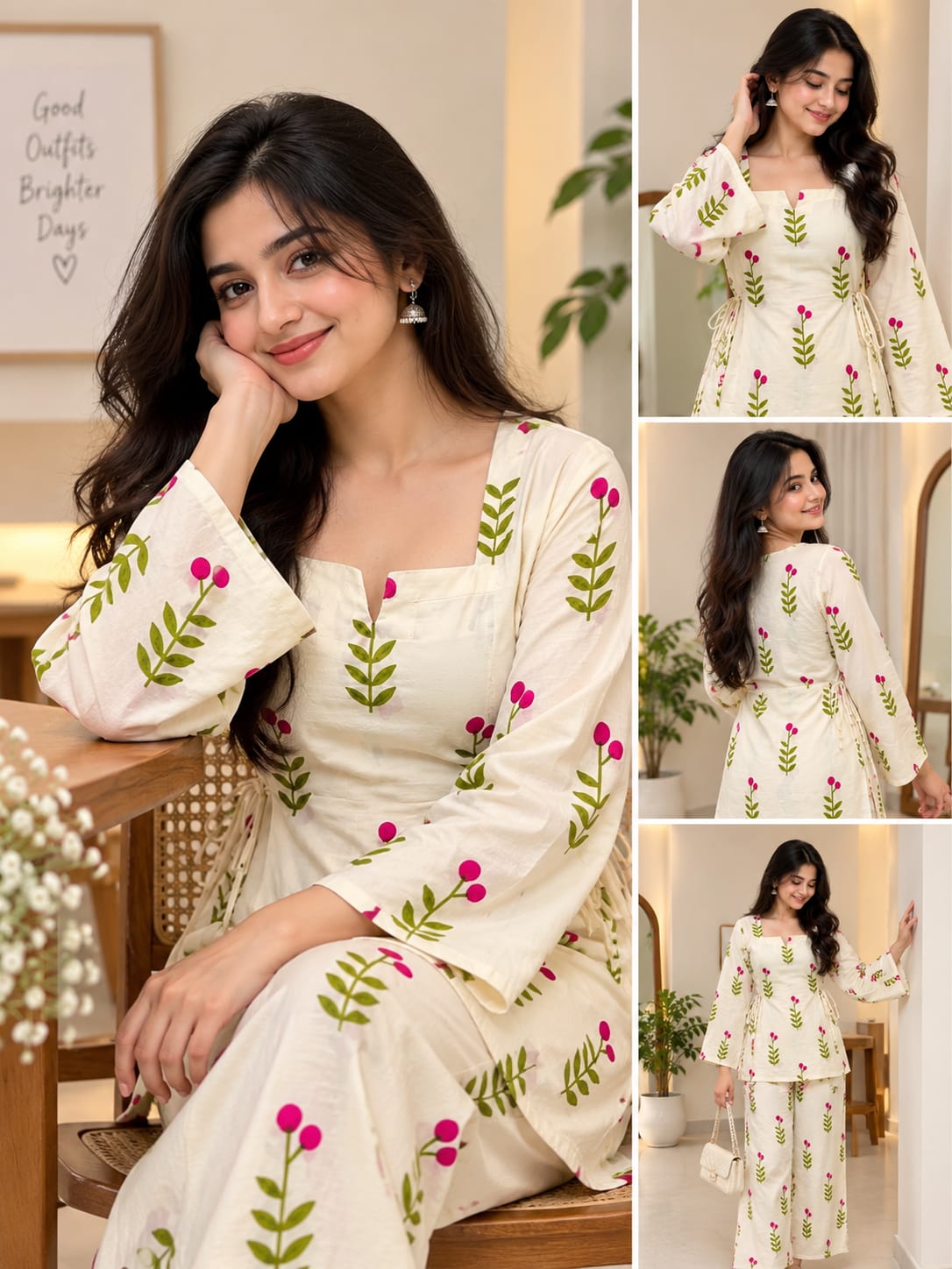 New Women's COTTON Short Kurti With Dori