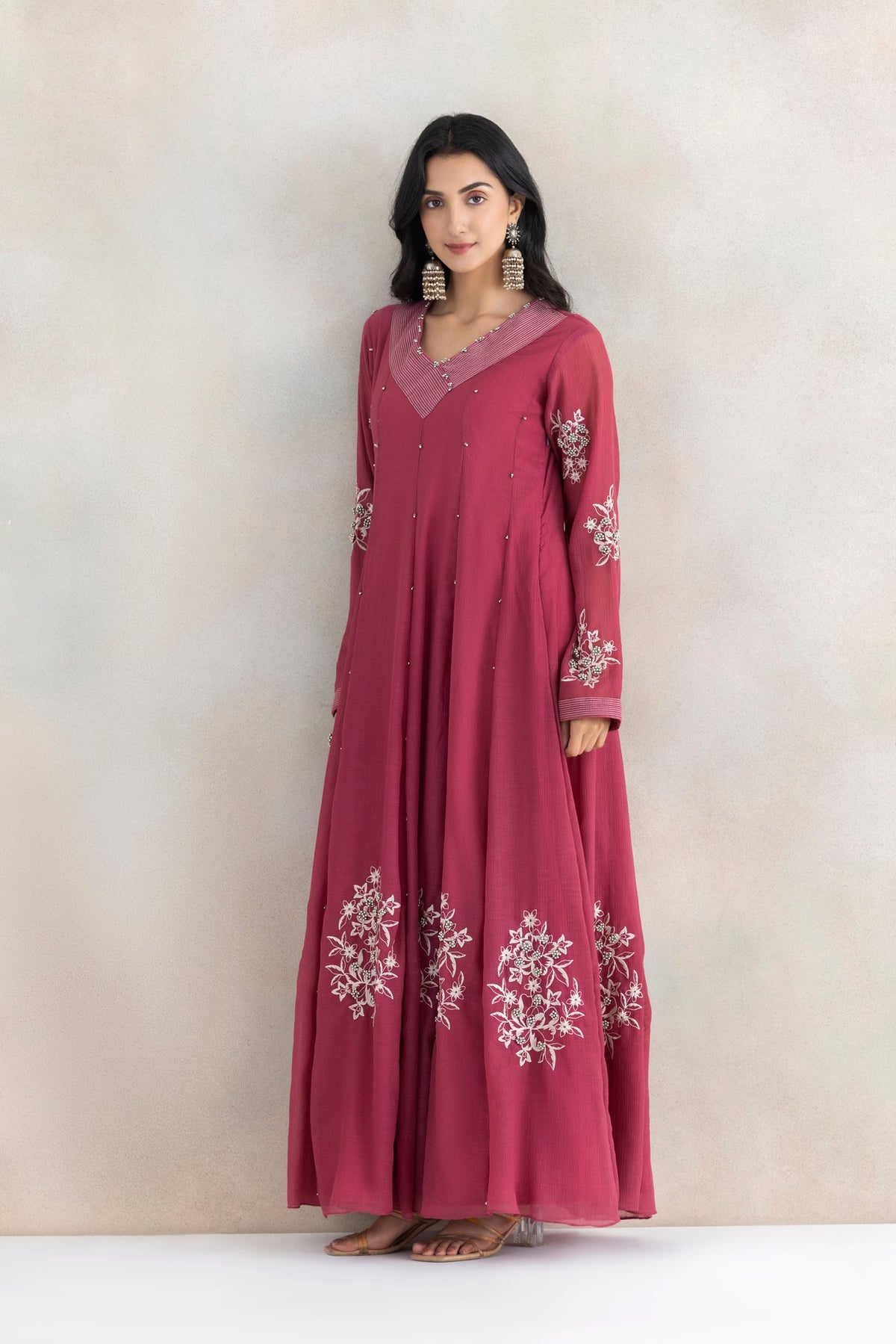 Ivory Ghungroo Anarkali
