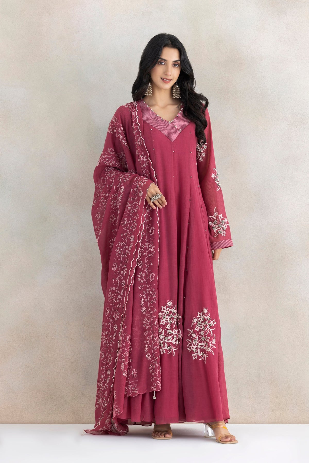 Ivory Ghungroo Anarkali