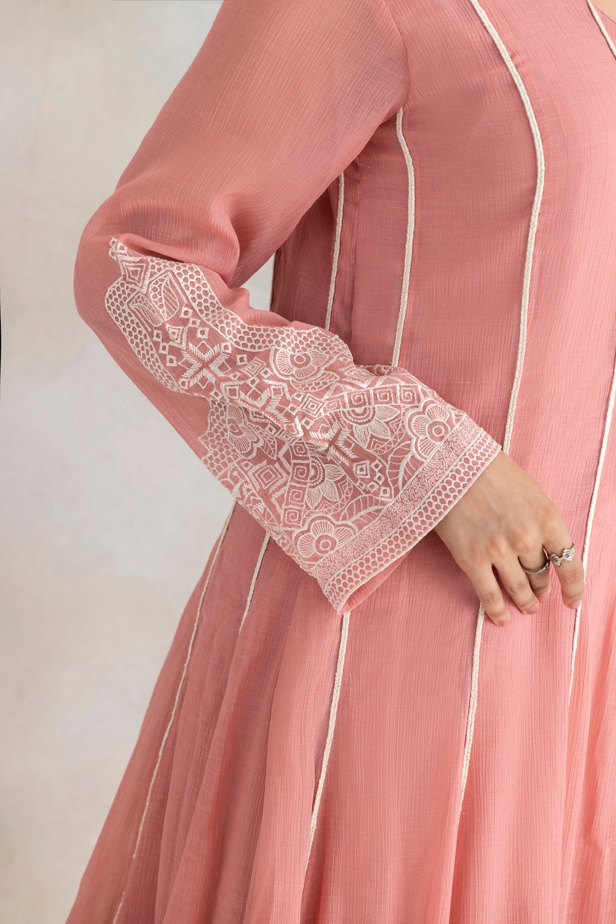 Lace Noor Anarkali Set