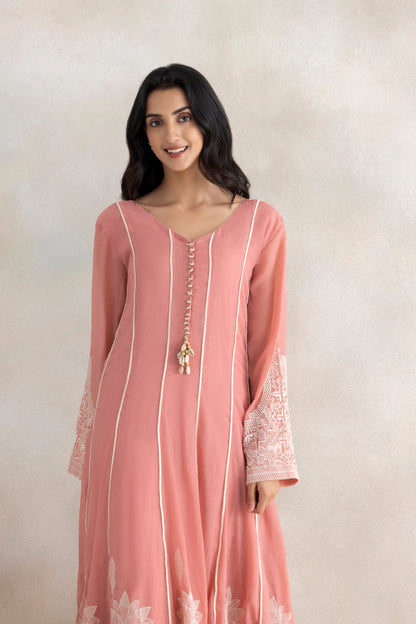 Lace Noor Anarkali Set