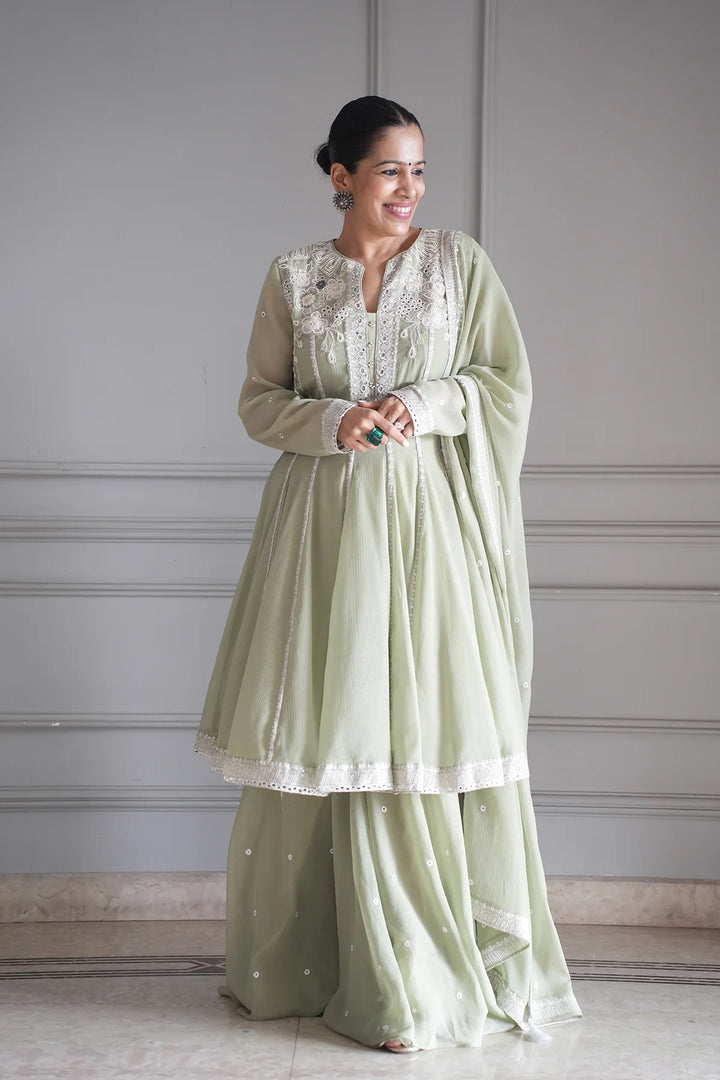 Nisha In Pastel Noor Suit Set